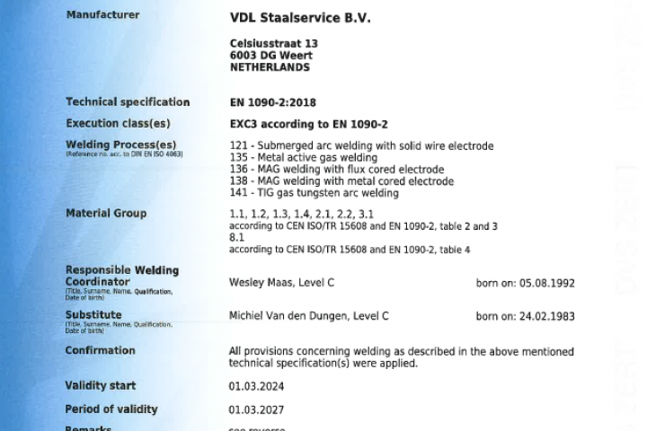 EN 1090-2-EXC3